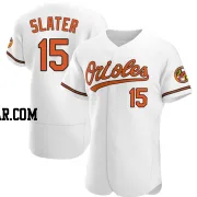 Austin Slater Men's Baltimore Orioles White Authentic Home Jersey