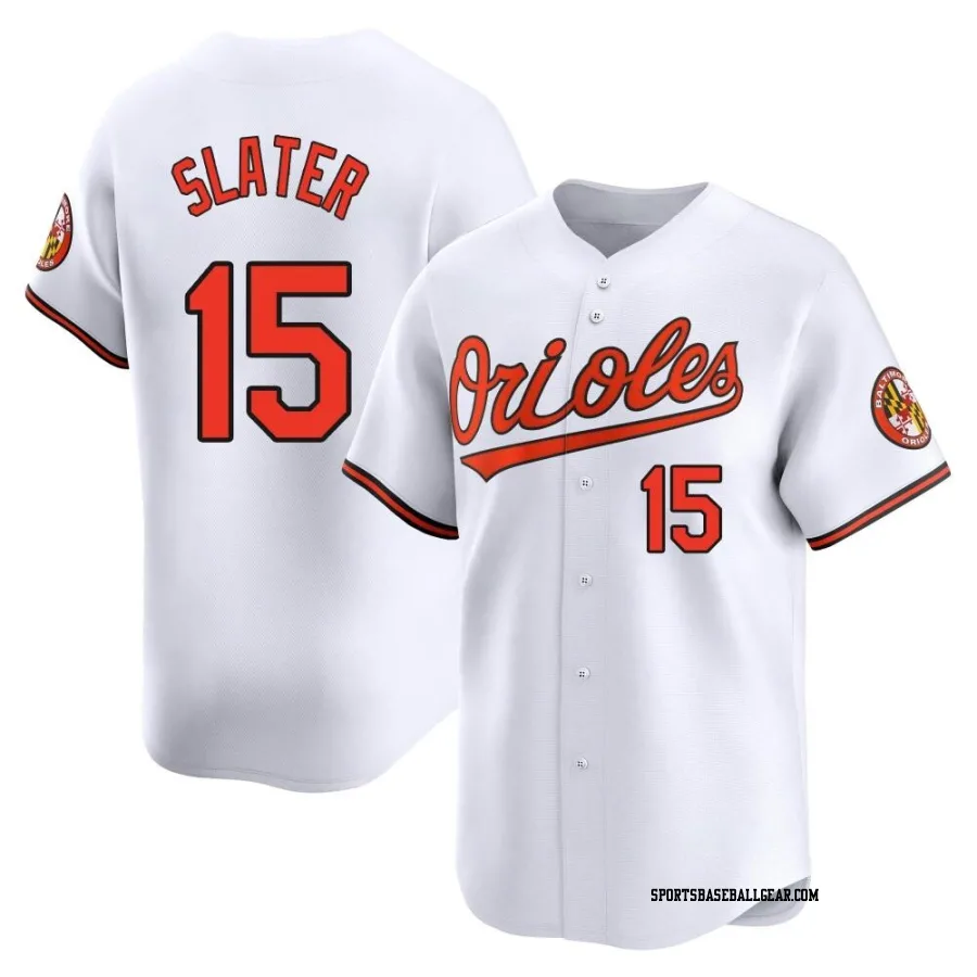 Austin Slater Men's Baltimore Orioles White Limited Home Jersey