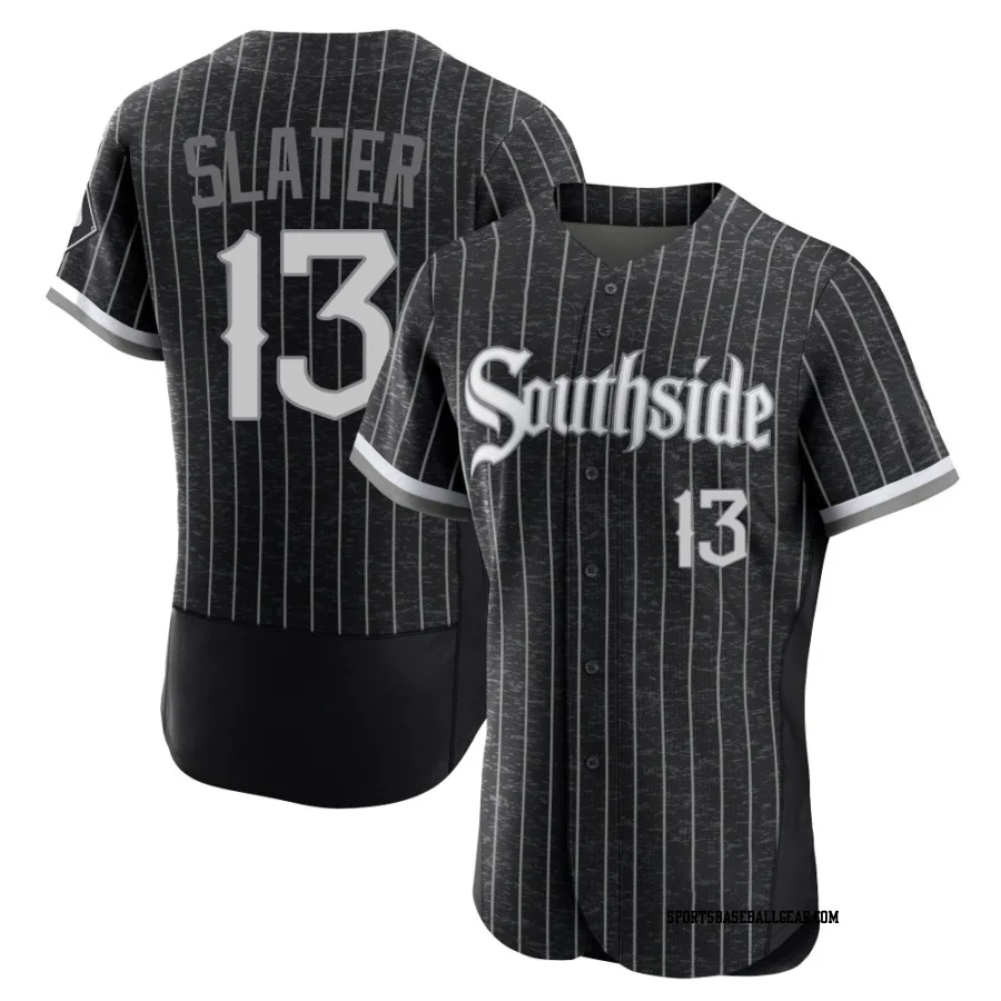 Austin Slater Men's Chicago White Sox Black Authentic 2021 City Connect Jersey