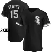 Austin Slater Men's Chicago White Sox Black Authentic Alternate Jersey