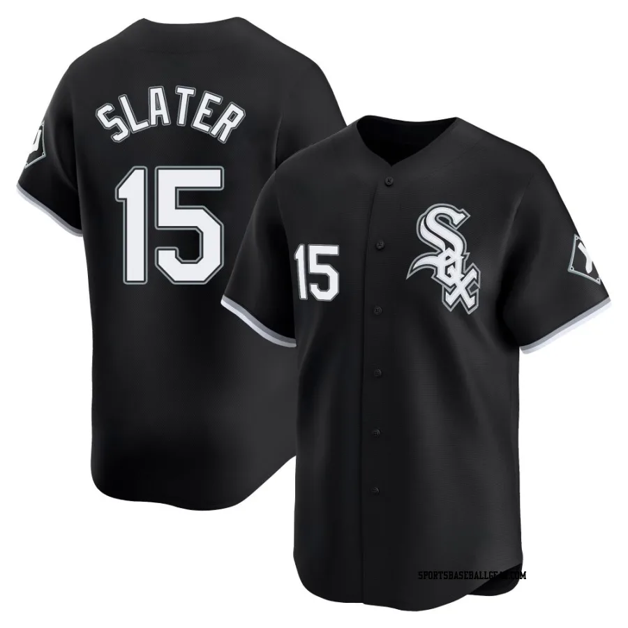 Austin Slater Men's Chicago White Sox Black Limited Alternate Jersey