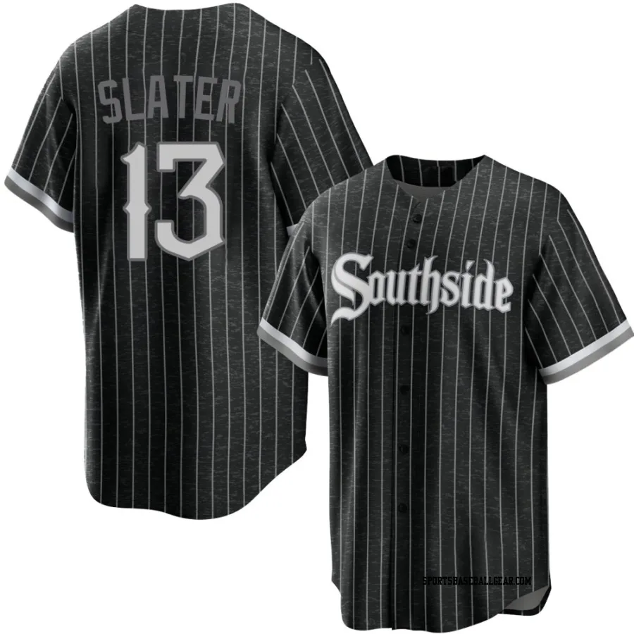 Austin Slater Men's Chicago White Sox Black Replica 2021 City Connect Jersey