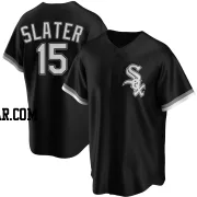 Austin Slater Men's Chicago White Sox Black Replica Alternate Jersey