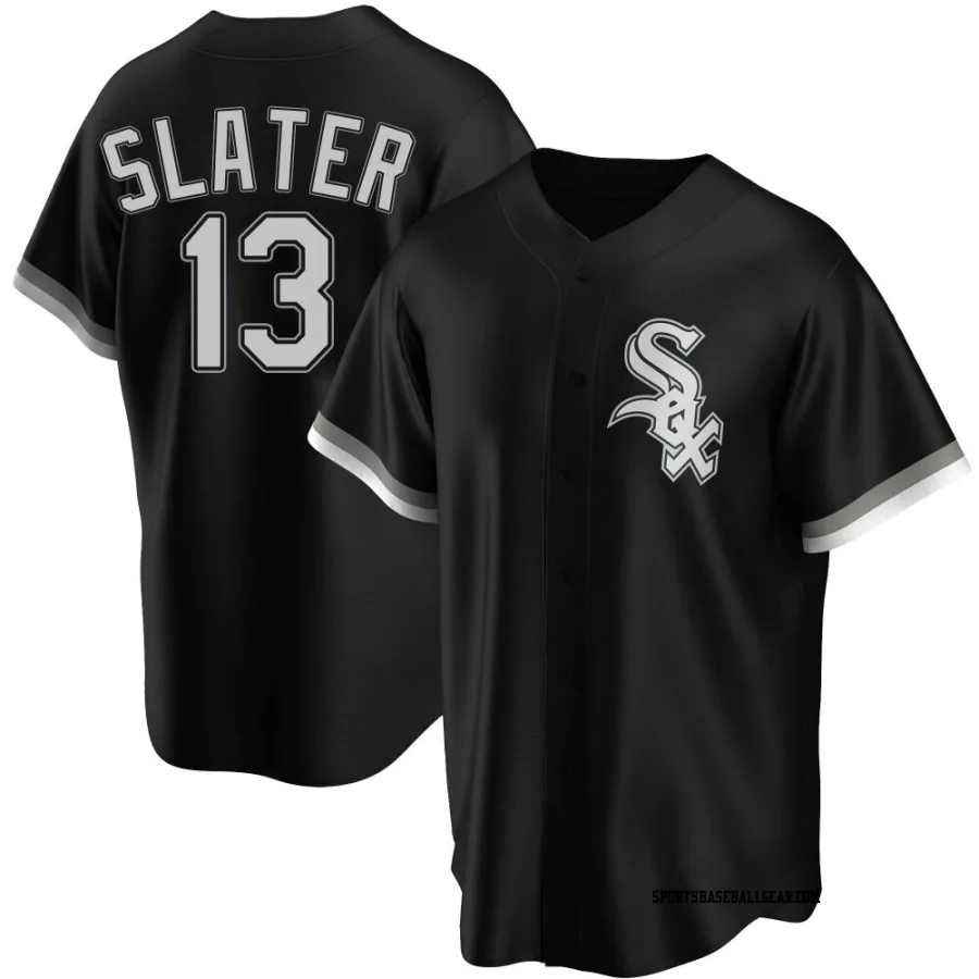 Austin Slater Men's Chicago White Sox Black Replica Alternate Jersey