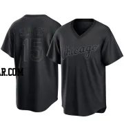 Austin Slater Men's Chicago White Sox Black Replica Pitch Fashion Jersey