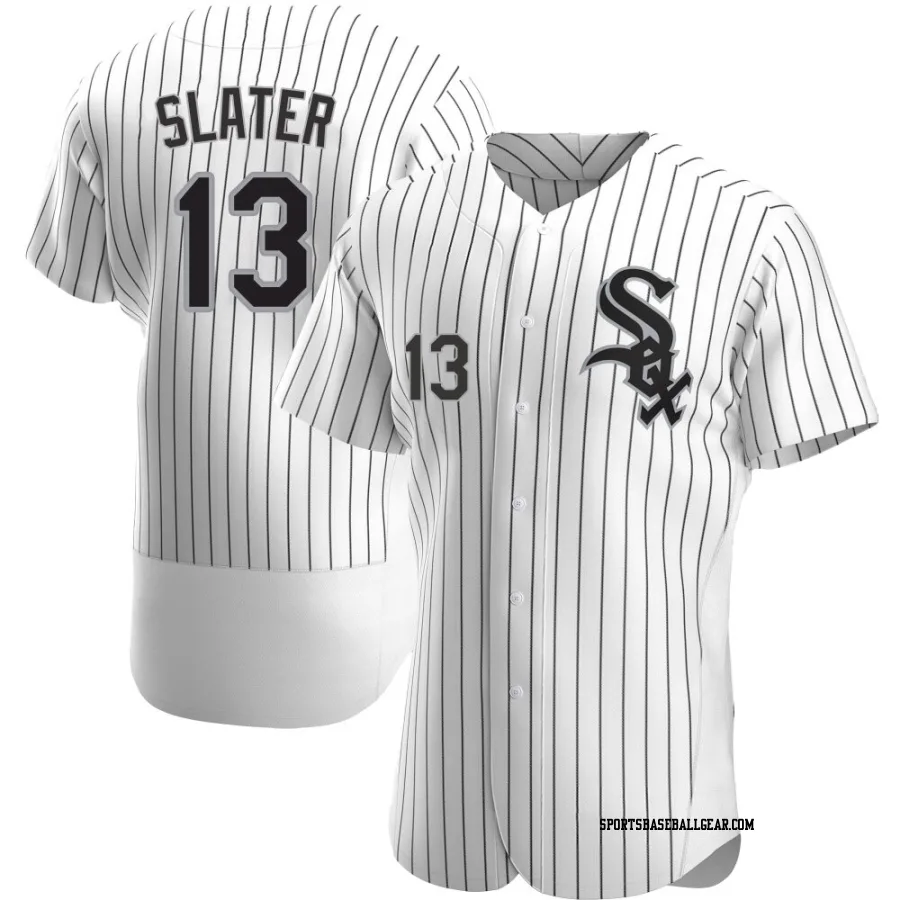 Austin Slater Men's Chicago White Sox White Authentic Home Jersey