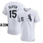 Austin Slater Men's Chicago White Sox White Elite Home Jersey