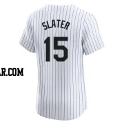 Austin Slater Men's Chicago White Sox White Elite Home Jersey