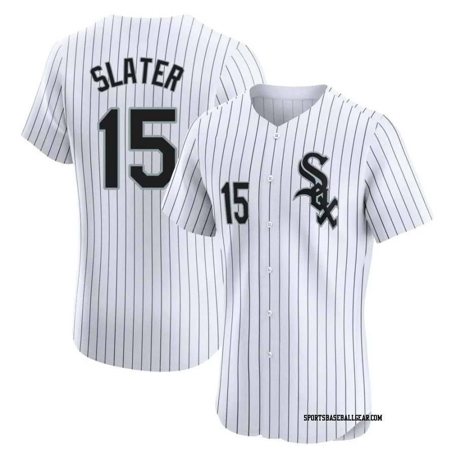 Austin Slater Men's Chicago White Sox White Elite Home Jersey