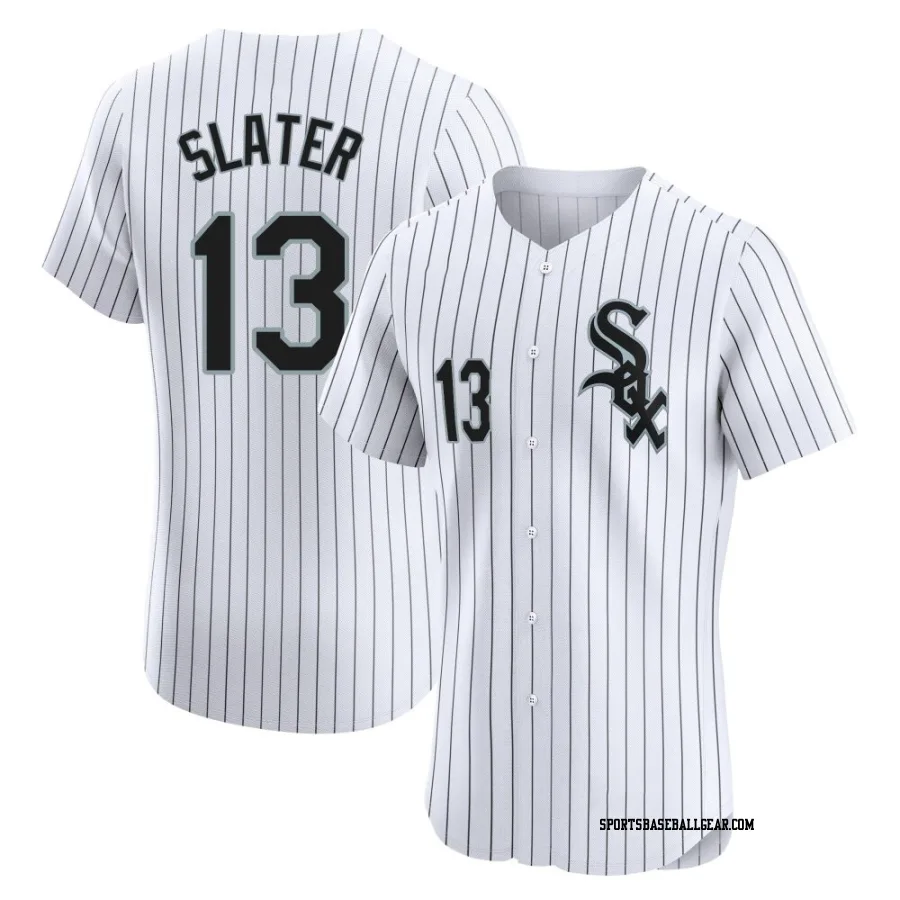 Austin Slater Men's Chicago White Sox White Elite Home Jersey