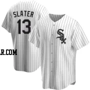 Austin Slater Men's Chicago White Sox White Replica Home Jersey