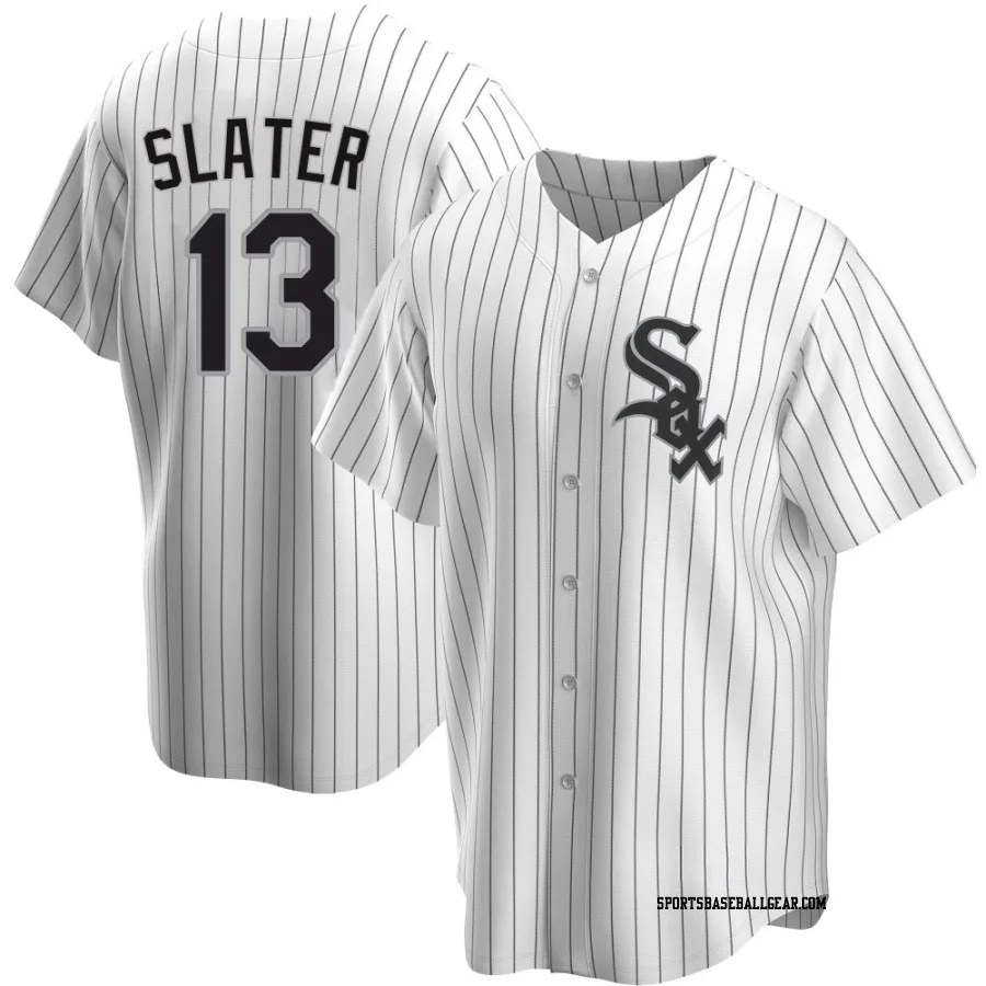 Austin Slater Men's Chicago White Sox White Replica Home Jersey