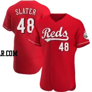 Austin Slater Men's Cincinnati Reds Red Authentic Alternate Jersey