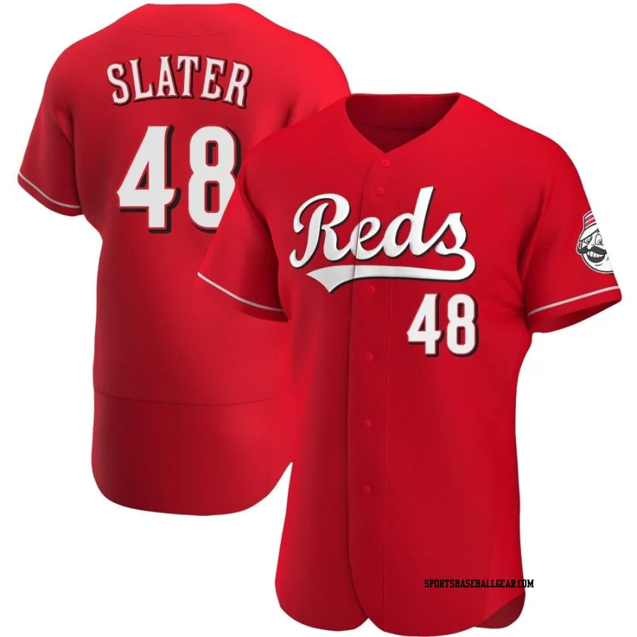 Austin Slater Men's Cincinnati Reds Red Authentic Alternate Jersey