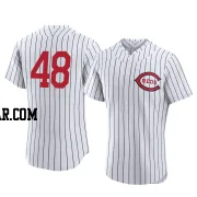 Austin Slater Men's Cincinnati Reds White Authentic 2022 Field Of Dreams Jersey