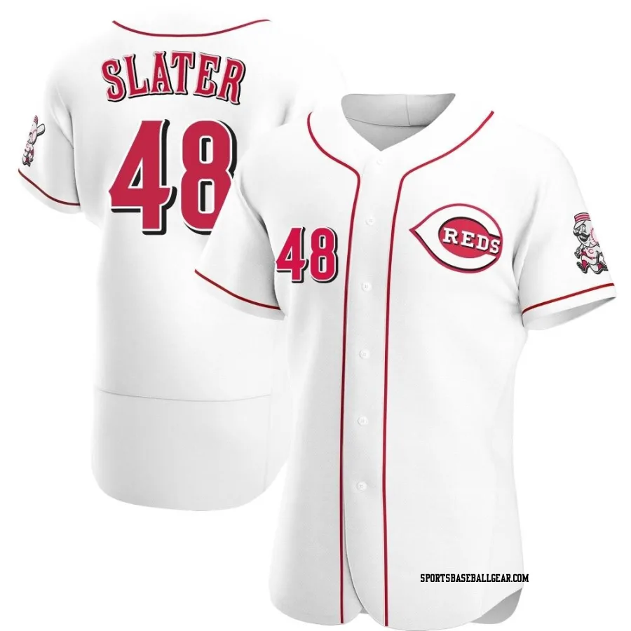 Austin Slater Men's Cincinnati Reds White Authentic Home Jersey