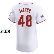 Austin Slater Men's Cincinnati Reds White Elite Home Patch Jersey