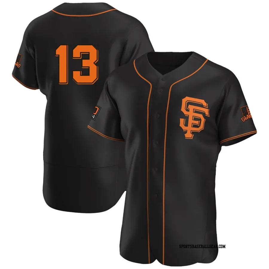 Austin Slater Men's San Francisco Giants Black Authentic Alternate Jersey