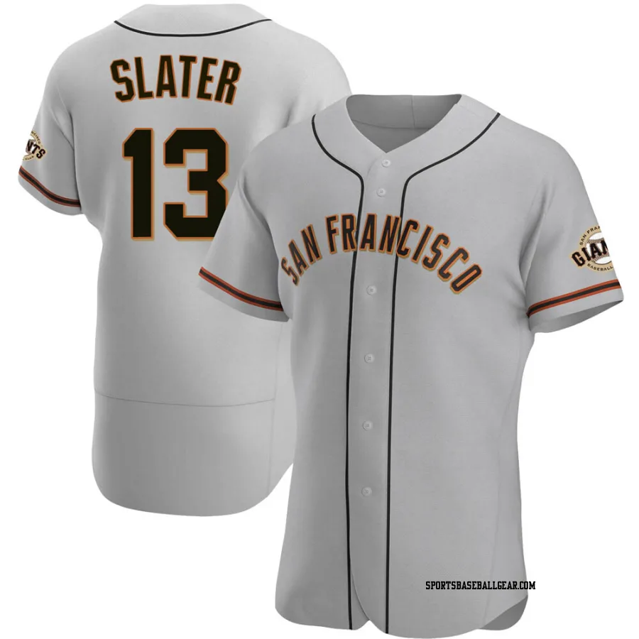 Austin Slater Men's San Francisco Giants Gray Authentic Road Jersey