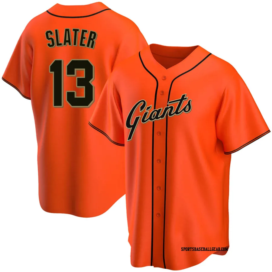 Austin Slater Men's San Francisco Giants Orange Replica Alternate Jersey