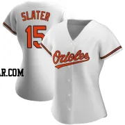 Austin Slater Women's Baltimore Orioles White Authentic Home Jersey