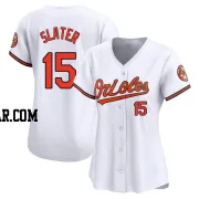 Austin Slater Women's Baltimore Orioles White Limited Home Jersey