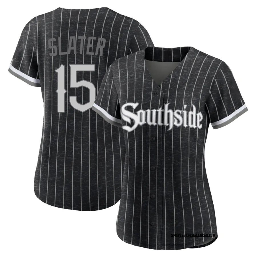 Austin Slater Women's Chicago White Sox Black Authentic 2021 City Connect Jersey