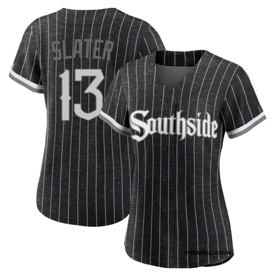 Austin Slater Women's Chicago White Sox Black Authentic 2021 City Connect Jersey