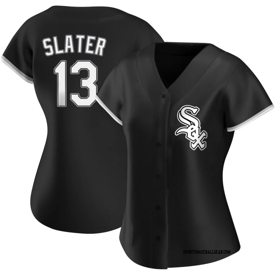 Austin Slater Women's Chicago White Sox Black Authentic Alternate Jersey