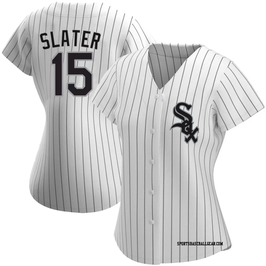 Austin Slater Women's Chicago White Sox White Authentic Home Jersey