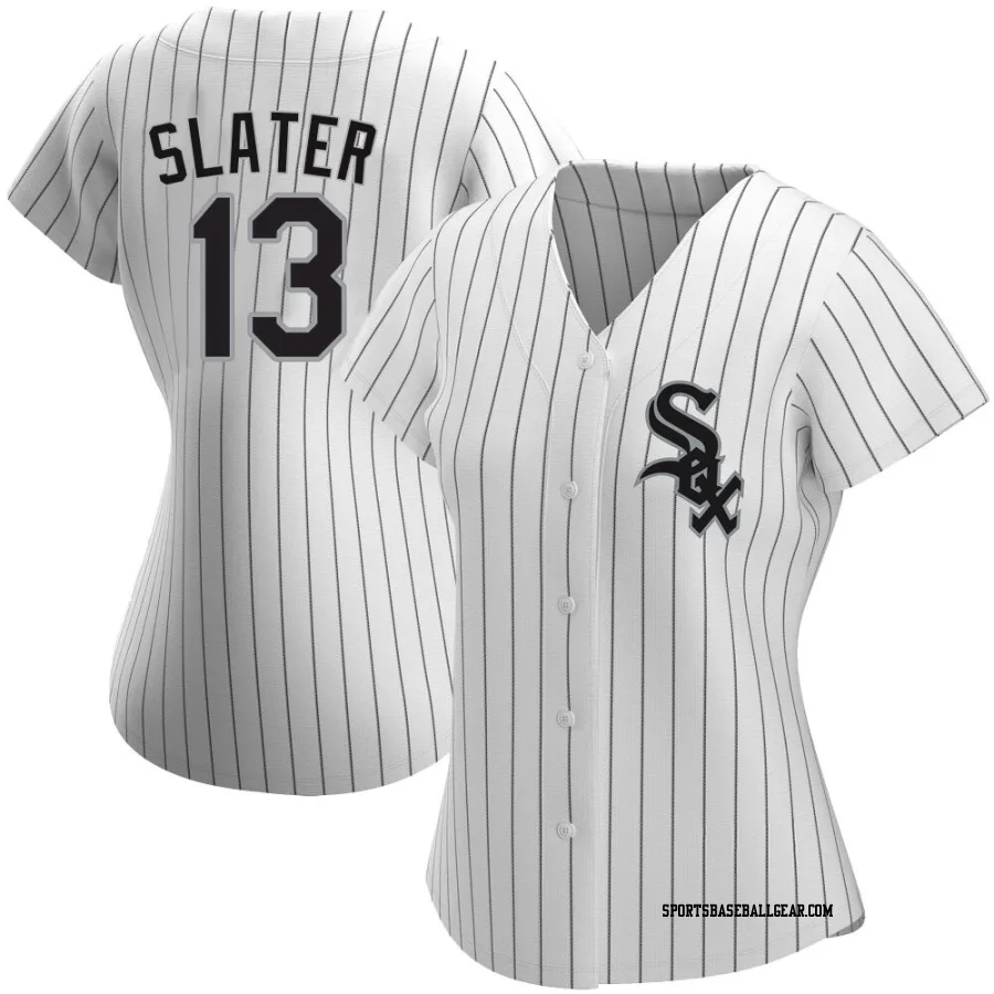 Austin Slater Women's Chicago White Sox White Authentic Home Jersey