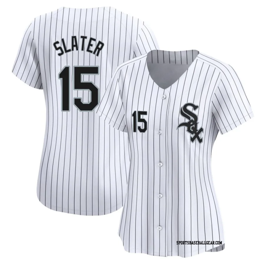 Austin Slater Women's Chicago White Sox White Limited Home Jersey