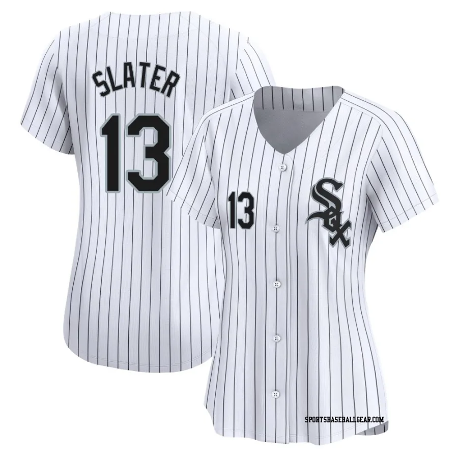 Austin Slater Women's Chicago White Sox White Limited Home Jersey