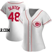 Austin Slater Women's Cincinnati Reds White Authentic Home Jersey