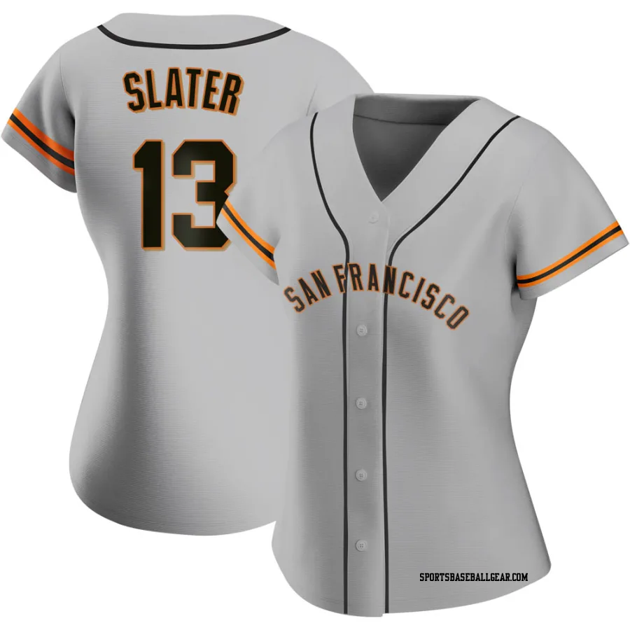 Austin Slater Women's San Francisco Giants Gray Replica Road Jersey