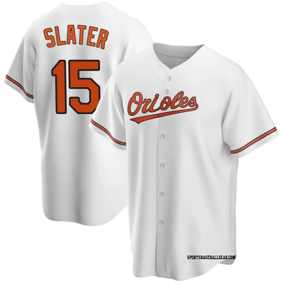 Austin Slater Youth Baltimore Orioles White Replica Home Jersey