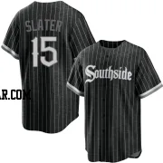 Austin Slater Youth Chicago White Sox Black Replica 2021 City Connect Jersey