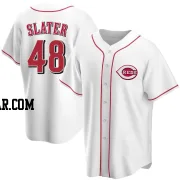 Austin Slater Youth Cincinnati Reds White Replica Home Jersey