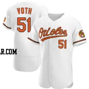 Austin Voth Men's Baltimore Orioles White Authentic Home Jersey