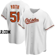 Austin Voth Men's Baltimore Orioles White Replica Home Jersey