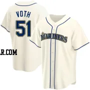 Austin Voth Men's Seattle Mariners Cream Replica Alternate Jersey