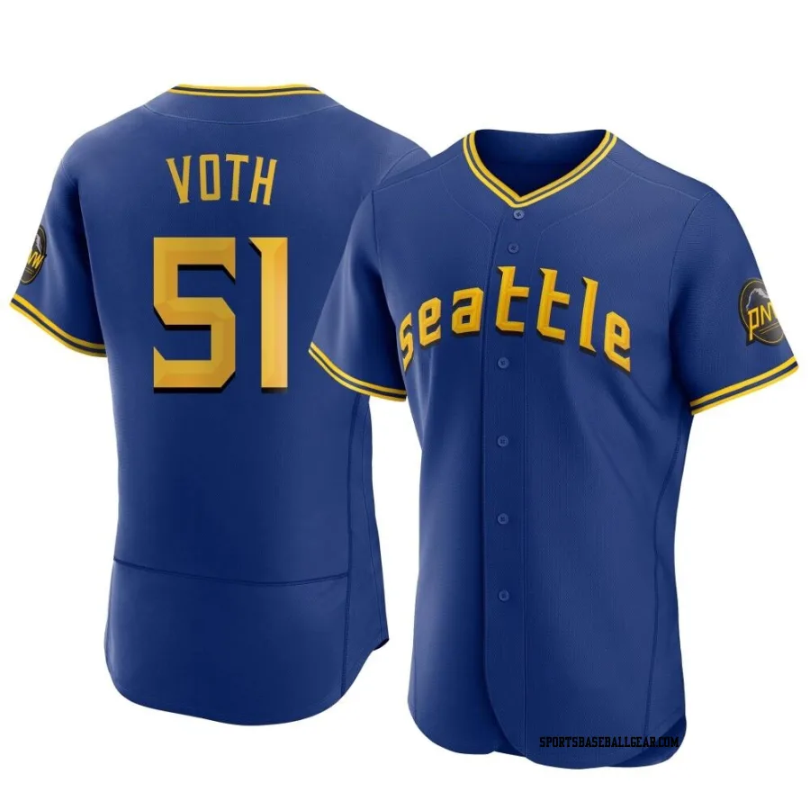 Austin Voth Men's Seattle Mariners Royal Authentic 2023 City Connect Jersey