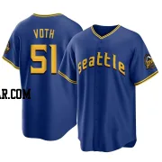 Austin Voth Men's Seattle Mariners Royal Replica 2023 City Connect Jersey