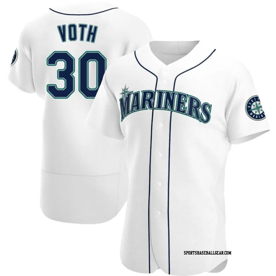 Austin Voth Men's Seattle Mariners White Authentic Home Jersey