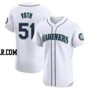 Austin Voth Men's Seattle Mariners White Elite Home Jersey