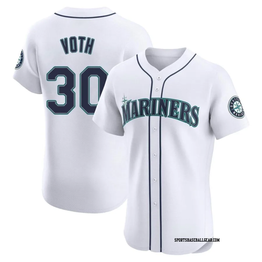 Austin Voth Men's Seattle Mariners White Elite Home Jersey