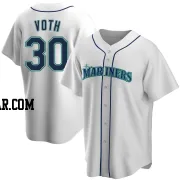 Austin Voth Men's Seattle Mariners White Replica Home Jersey