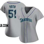 Austin Voth Women's Seattle Mariners Gray Authentic Road Jersey