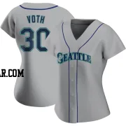 Austin Voth Women's Seattle Mariners Gray Replica Road Jersey