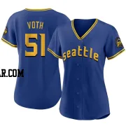 Austin Voth Women's Seattle Mariners Royal Authentic 2023 City Connect Jersey